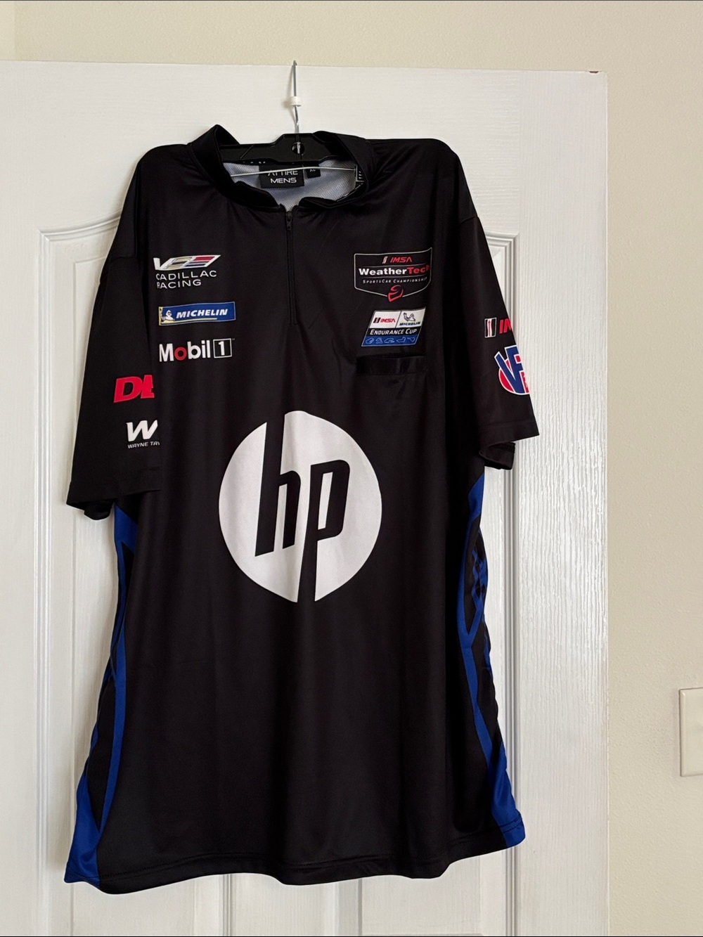HP Black and Blue Racing Polo with Sponsor Logos
